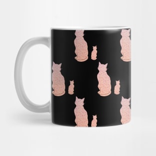 Cute Cat Pattern Hearts Mug